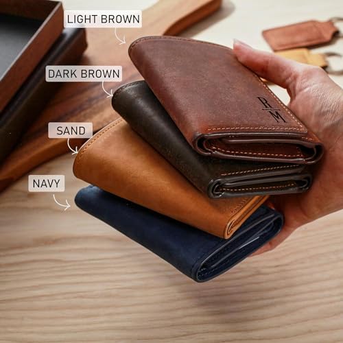 Engraved Mens Wallet, Slim Trifold Wallet, Fathers Day Gifts for Men, Wallet with Name, Husband Boyfriend Gift, Gift for Husband From Wife, GENUINE LEATHER3