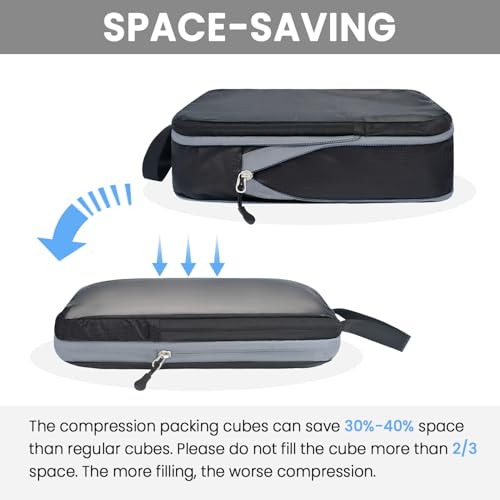 BAGAIL 6 Set Ultralight Compression Packing Cubes Packing Organizer for Travel Accessories Luggage Suitcase Backpack - Image 6