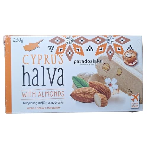 1 Halva Chipre con almendras Paradosiaka - La rica confitería de sésamo es un dulce básico - 1 x 200 g