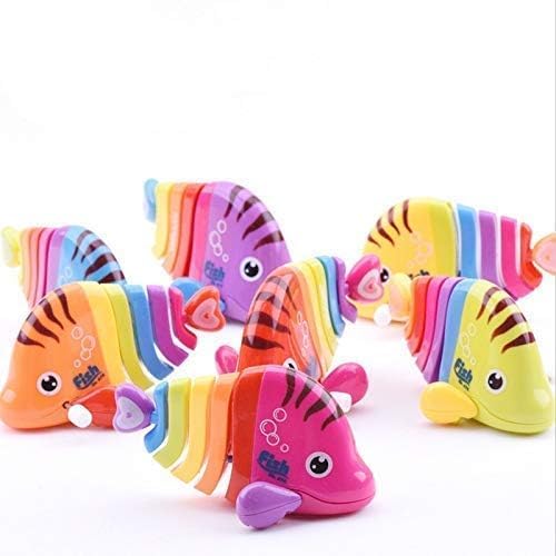 SHAKTISM Colourful Movable Fish Toy, Gear Wind Up Fish Toy for Girls & Boys, Crawling Toys for Birthday Gift, Wind-up Fish Toy Swim Pool Bath Toys for Toddler Sea Animal Bath Toy - Pack of 2Pc - Image 8 thumbnail