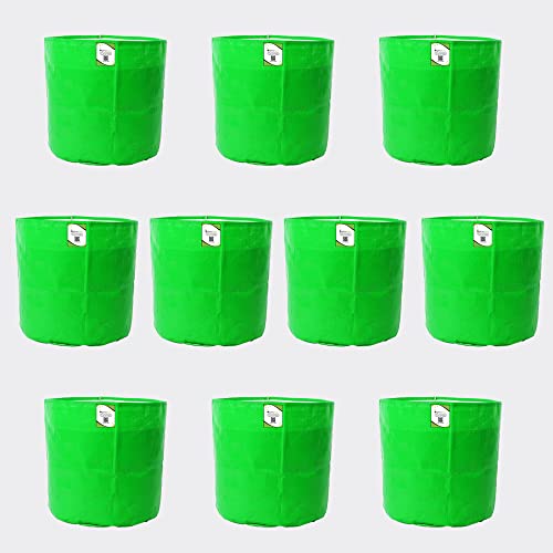 ORGANIC BAZAR 12″x12″ Grow Bag for Home Garden | HDPE 260 GSM Premium Green Planter (Pack of 10) ORGANIC BAZAR 12″x12″ Grow Bag for Home Garden | HDPE 260 GSM Premium Green Planter (Pack of 10)