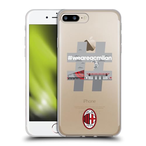 Licenza Ufficiale AC Milan Hashtag Adulti Custodia Protezione di Grado Militare Compatibile con Apple iPhone 7 8 Plus gel