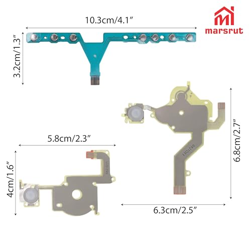 Image of Replacement Flex Cable Parts Fits for PSP 3000 3001 3004 3006 3007 3008 300X Series, Left Right Buttons Flex Ribbon Full Cable Function Start Home Volume PCB Keypad Part (3pcs /set)