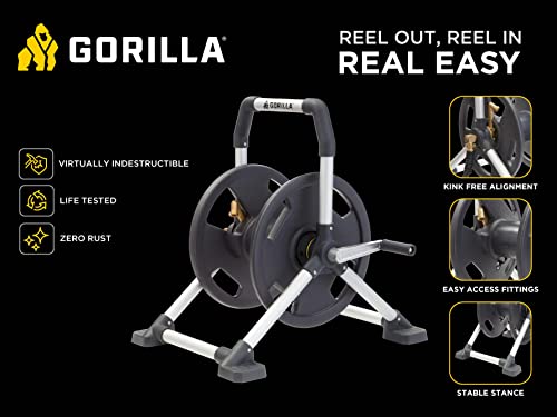 Gorilla Carts GRS-150H Gorilla 150’ Aluminum Zero-Rust Upright Hose Reel thumb #5