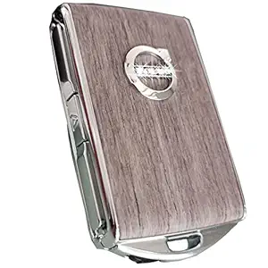 GRWGLE Car Key Fob Cover for S60 S90 XC40 XC60 XC90 V60 V90 Polestar 1 Polestar 2 Smart Car Remote Key,Men's Car Key Fob Case Women's Fob Shell ,Wood grain 222