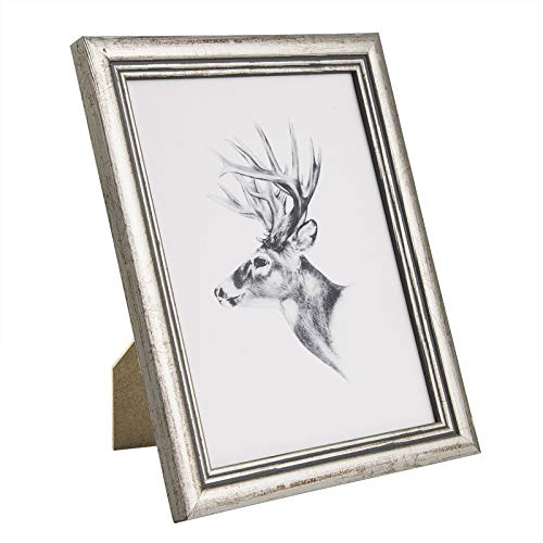 WOLTU Bilderrahmen Fotogalerie, Holz Rahmen, Fotorahmen aus Massivholz, Artos Stil (Silber, 30x45cm), BR9917sb – Bild 3