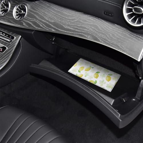 Image of LumiMokki Premium Car Registration & Insurance Card Holder with Magnetic Shut, Vehicle Glove Box Car Organizer - For Documents, Cards, License (Lemon)