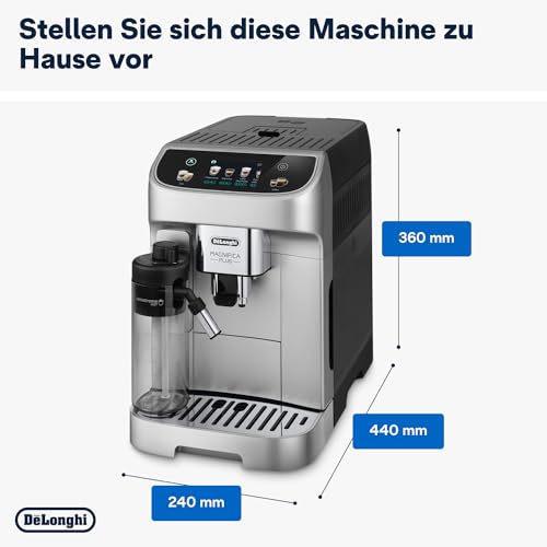 De'Longhi Magnifica Plus - Kaffeevollautomat 18 Getränke Silber Schwarz – Ansicht 8