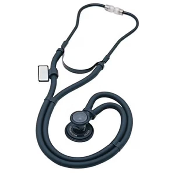 MDF Instruments, Sprague Rappaport Dual Head Stethoscope with Adult, Pediatric, Infant Convertible chestpiece - All Black (MDF767-BO)