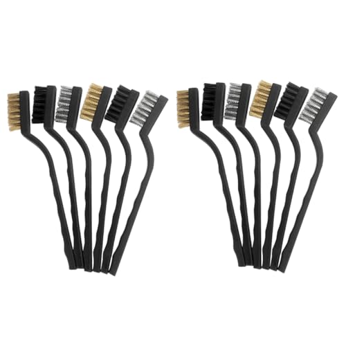 PRETYZOOM 12Pcs Wire Brush Scratch Brushes for Efficient Cleaning and Removal for Welding and Tight Spaces Includes