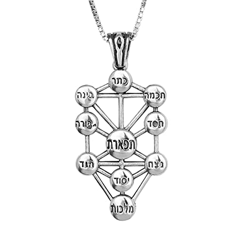 Kabbalah Tree of Life Ten Sefirot Silver 925 Amulet Consecrated Talisman Protection Necklace Arbol De La Vida Collar