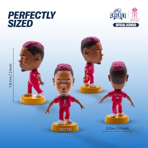Image of Action Figure, IPL Edition 360 Rotatable Head, Cricket Player for Fans & Collectors (3 Inch Shimron Hetmyer)