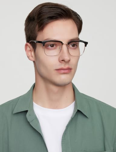 Image of GUDVUE Blue Light Blocking Glasses Men Rectangle Lightweight Gaming Glasses