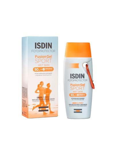 ISDIN Fusion Gel Sport SPF 50 Protector Solar Corporal en Gel para Deportistas, Específicamente Diseñado para La Práctica del Deporte, 100 ml