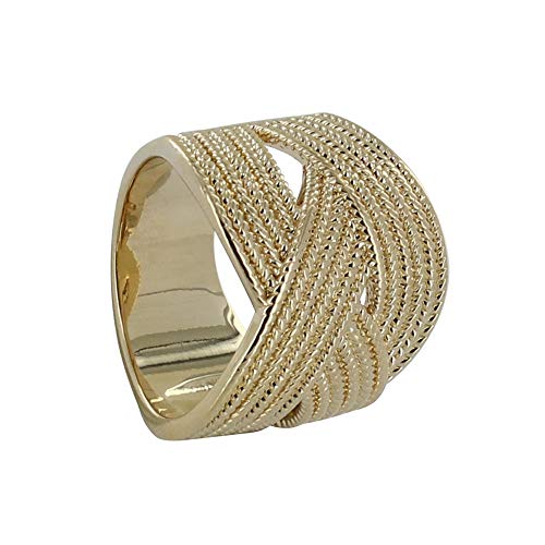 Bague torsadée Les Poulettes Bijoux en plaqué or pour sublimer vos tenues de bureau