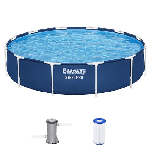 Image of Bestway Steel Pro 12' x 30" Above Ground Swimming Pool Set with Pump