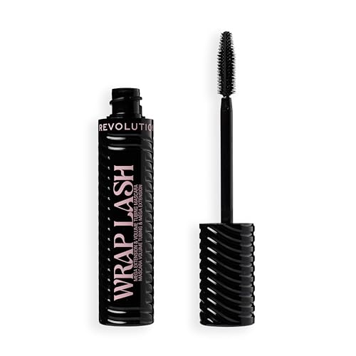 Image of Revolution, Wrap Lash Tubing Mascara, Smudge-Proof & Water-Resistant for Length & Volume, Vegan & Cruelty-Free, Ultra Black, 0.28 fl oz