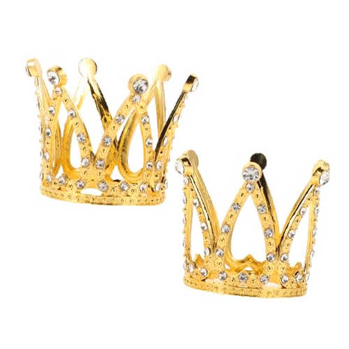 WEKAMOS 2 Piezas De Coronas Para Decorar Tartas Coronas De Reina Decoraciones Para Shower Adornos Dorados Para Tartas Adornos De