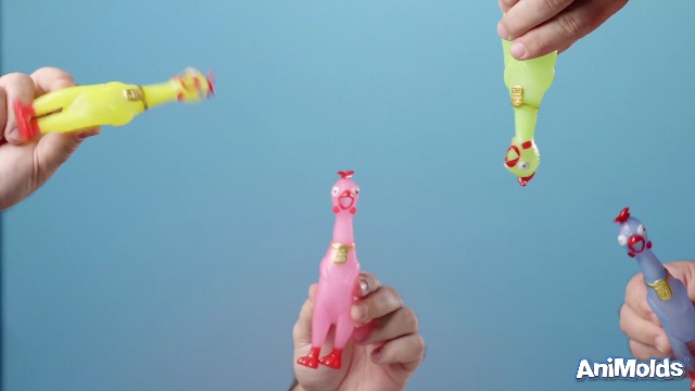 Amazon.com: Animolds Mini Glow in The Dark Rubber Chicken (4 Pack