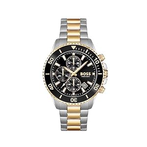 BOSS Reloj Cronógrafo de Cuarzo para Hombre Colleción Admiral con Correa de Acero Inoxidable, Silicone o Tejido con plástico del océano