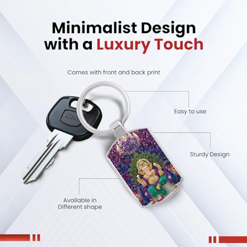 Image of Premium Printed Metal Keychain for Men & Women | High-Definition Artwork Print | Durable Key Ring for Car, Bike, Home & Office Keys | Stylish Decorative Key Holder Gift