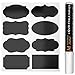 Produktbild 40 Schwarz Tafel-Sticker, Abnehmbare Reusable Vinyl-Sticker, Chalkboard Etiketten Mit flüssige Kreide Marker für Gläser, Lebensmittel, Gewürz, Brille, Büro einfach organisieren