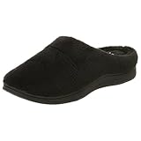 Dearfoams Women's DS626 Slipper,Black,8 M