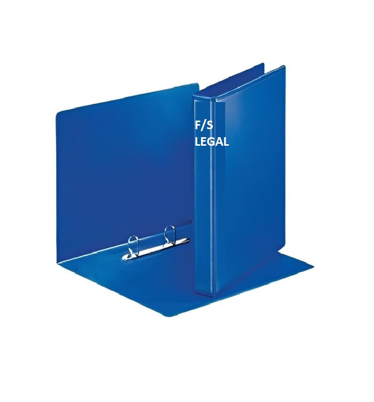 Image of 2D Ring Binder File,Plastic File Folder Legal Size Tough & Durable Ring Binder (F /S-Legal 2D Blue - 2)