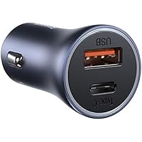 Carregador para Carro Baseus Golden Contactor Pro Rápido USB