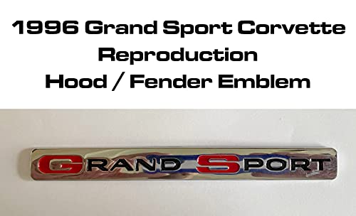 Image of 1996 C4 Grand Sport Corvette Chrome Reproduction Hood /Fender Emblem