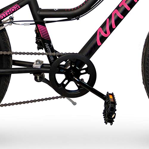 Bicicleta Infantil Nathor Aro 24 Bella Preta 6v Suspensão