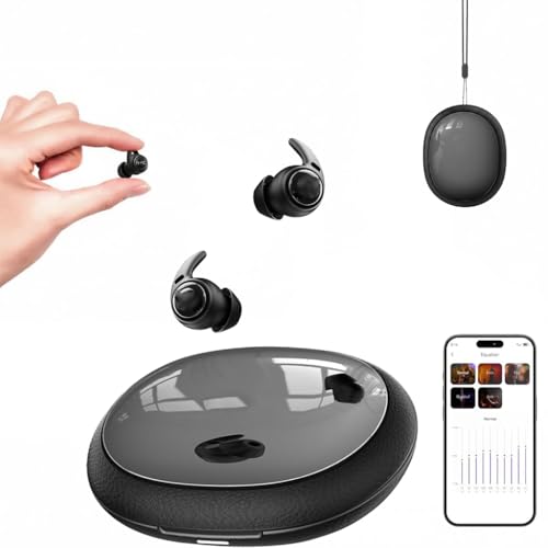 NE76 Écouteurs Sommeil pour Dormir sur Le Côté, Bluetooth Sans Fil Ecouteur Traducteur Instantané, Charge de 165 Langues, Mini écouteurs de sommeil,...