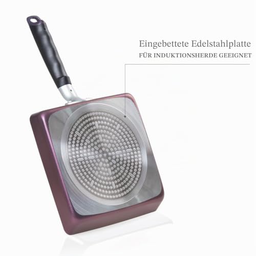 TeChef - Tamagoyaki japanische Omelettpfanne/Eierpfanne, hergestellt in Korea (lila) (groß) – Ansicht 7