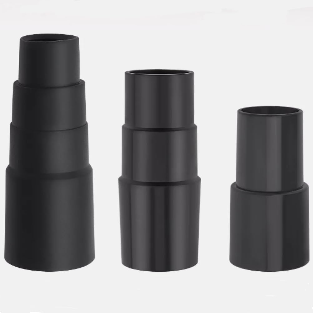 3 Piece Vacuum Adapter Combo Kit Fits Wet Dry Vacuum Cleaners Connector Accessory, Includes 1-3/8 inch to 1-1/4" ，1-1/2" to 1-3/8" to 1-1/4" ，1" to 1-1/8" to 1-3/8" to 1-5/8" Vacuum Adapter