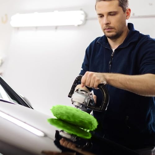 Image of Mudder 5-6 Inches 20 Pcs Car Orbital Buffer Polisher Pad Bonnet, Green