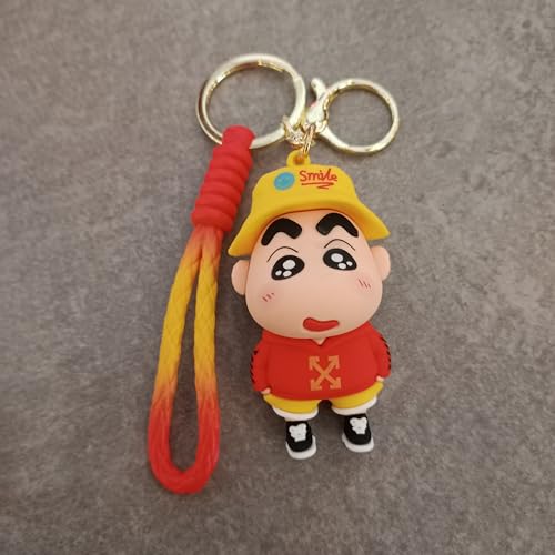 Image of Cute Cartoon Character Silicone 3D Key Chain with Strap Charm & Metal Hook, Merchandise Key Rings Gift for Kids Girls Boys Men & Women