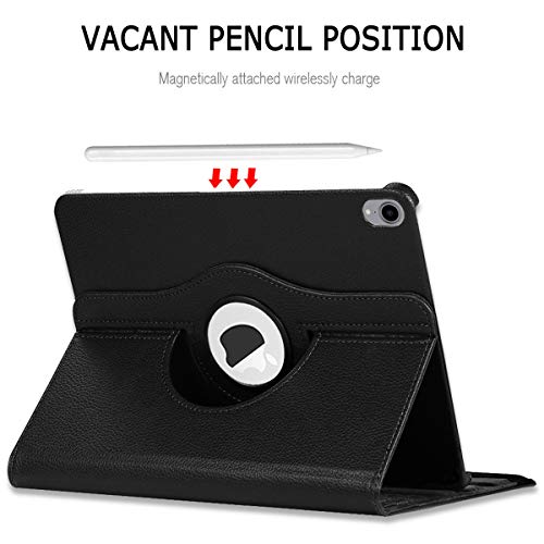 Image of TGK Rotating Cover for iPad Pro 11 Inch 2018 A1980, A1934, A2013 (Black) 360 Degree Stand Magnetic Smart Flip (Auto Sleep /Wake Function) Case