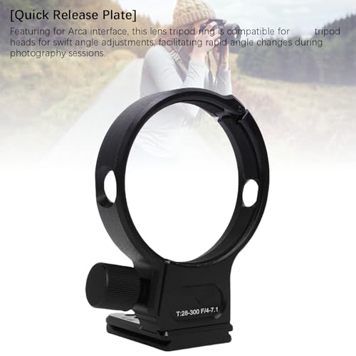 Support de trépied pour objectif T28-300mm Akozon avec plaque rapide et double filetage