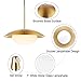 BAODEN Modern Pendant Lighting Set of 2 Industrial Hanging Light Brushed Brass Finished Dome Shades White Globe Glass Lampshade Light Fixture for Kitchen Island, Living Room, Dining Room