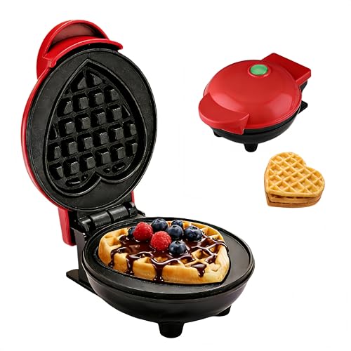 Mini Waffeleisen Herz – Kleines Waffeleisen Mini, 3 Minuten...