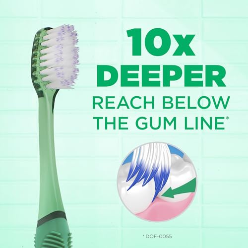 GUM Technique Deep Clean Toothbrush - Compact Soft - Soft Toothbrushes for Adults with Sensitive Gums - Extra Fine Bristles, 1ct (12pk)
