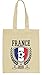 Produktbild ShirtStreet Frankreich Fußball WM Fanfest Gruppen Fan natur Jutebeutel Stoffbeutel Tote Bag Pokal France 2018, Größe: onesize,natur