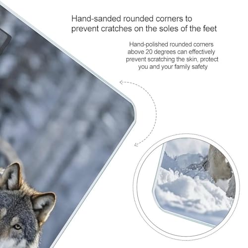 Báscula digital de baño Pack of Wolves con vidrio templado miniatura 4