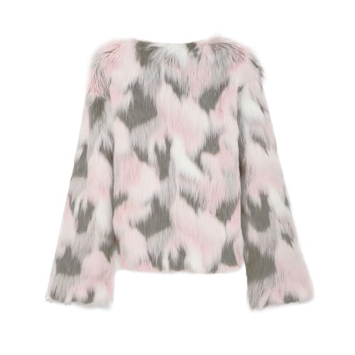 Kids Girls Fleece Tie Dye Jacket Round Neck Open Front Long Sleeve Comfy Coat Cute Warm Outwear for Toddler Girls4