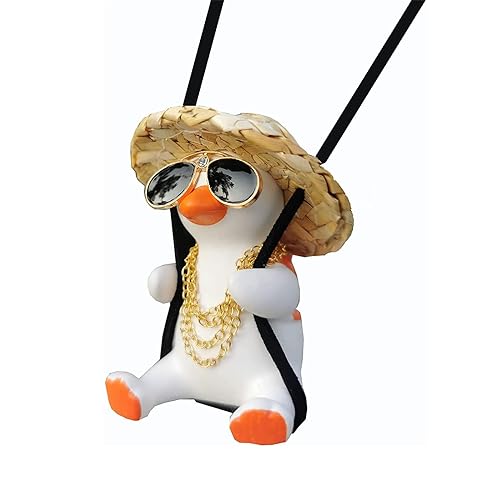 Decoration Voiture Canard Oscillant Deco Voiture Interieur Ornement Suspendu de Retroviseur...