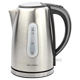 Astro Electra 1.7L Electric Kettle – 2200W Fast Boil, Stainless Steel, Cordless with 360° Base, Strix Controller, Touch Handle, Dry Burn Protection, BPA-Free.