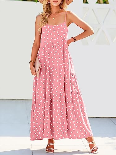 Image of ANRABESS Women Summer Casual Loose Sleeveless Sundress Spaghetti Strap Flowy Boho Linen Beach Vacation Maxi Long Dress