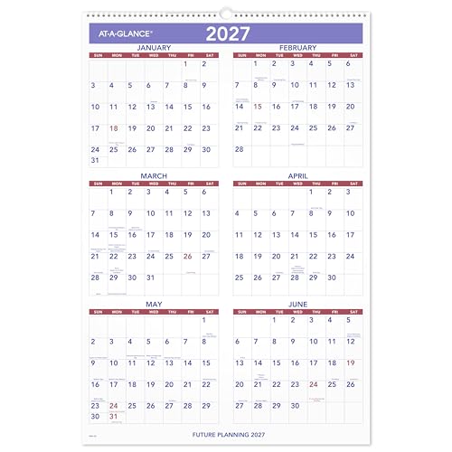 Image of AT-A-GLANCE 2026 Wall Calendar, 20 inch x 30 inch, Extra Large (PM42826)