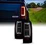 AKKON - For 2015-2019 Chevy Colorado/GMC Canyon Full LED Daytime Running Lamp Bar Tail Lights Black Housing Smoked Lens Full Set