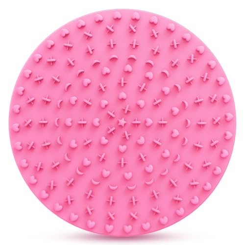 Norate Makeup Brush Cleaner Make up Brush Cleaner Mat Silicone Brush Cleaning Mat Paint Cosmetic Brush Cleaner Pad with Suction Cup for Valentines Day Stocking Stuffers for Women Moms Teen Girls